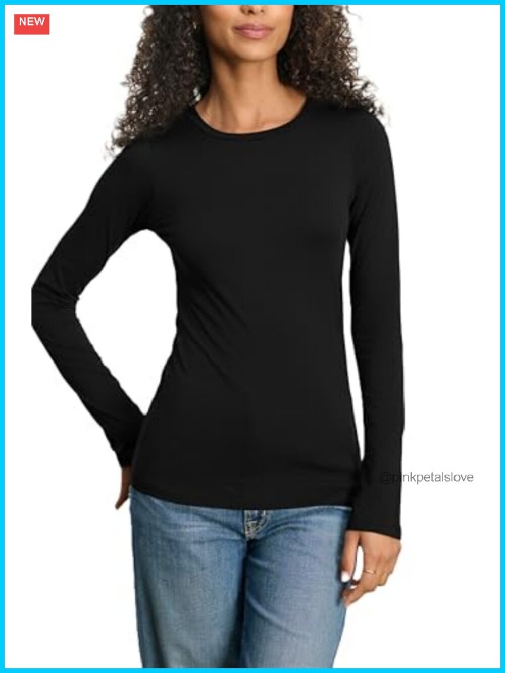 Gauzy Whisper Classics Jersey Long Sleeve Crewneck Tee